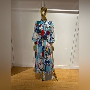 Colorful Patterned Maxi Dress